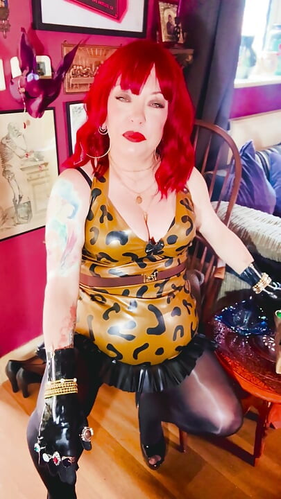 Latex Clad Smoker Tina Snua Smoking A Cigarette In Rubber Gloves & Lots Of Rings