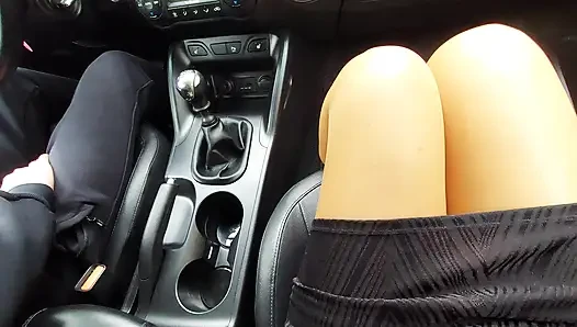 I let the taxi driver touch my nylon legs in the car this morning