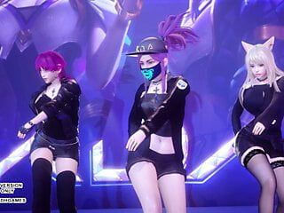 MMD Exid - Me & You Ahri Akali Evelynn Sexy Kpop Dance League of Legends KDA