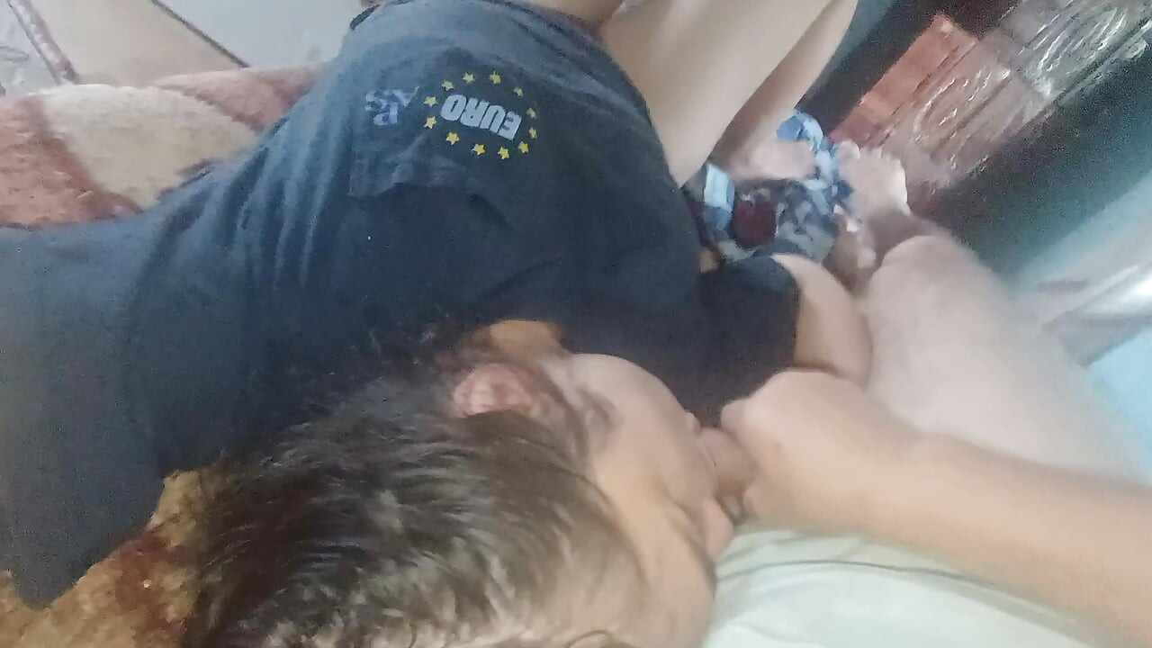 My stepdaughter sucks and wants to let me finish but I fuck her mouth I squirt and I let go of her mouth and swallows it all