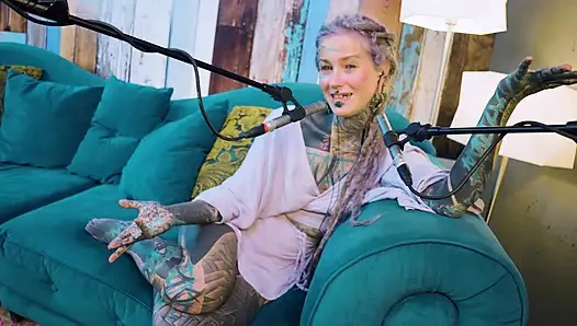 I talk about A - authentic - ASMR - Podcast - Talking - tattoo girl model goth punk dreadlocks