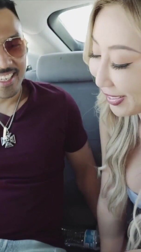 Chinese Pornstar Nicole Doshi Riding Asian Uber Driver | Clip 1