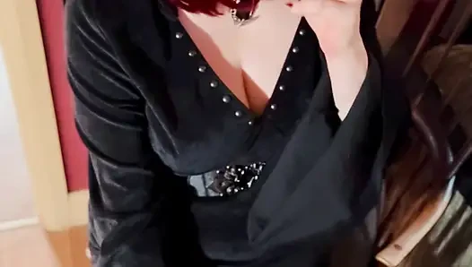 This Goth Loves to Dangle Her cigarette - Tina Snua Smoking A Cigarette With Lots Of Dangles