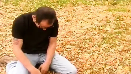 Horny Blonde Fingers Gaping Hairy Pussy to Pulsing Orgasm