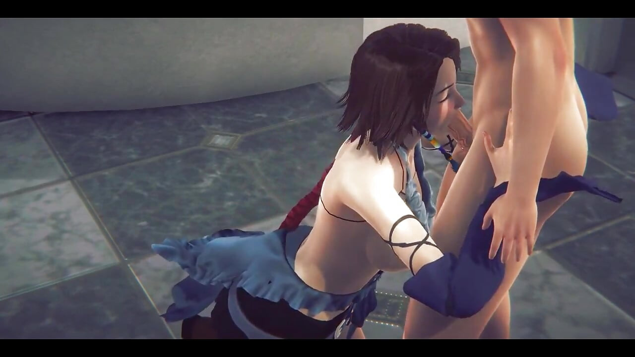 Final Fantasy Hentai - Yuna Pušenje i anal - japanska azijska manga anime filmska igra pornografija