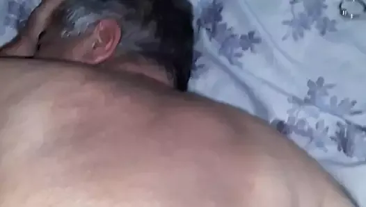 Getting fucked by lover with creampie.
