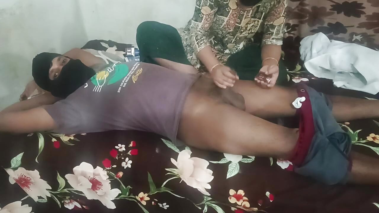 Female doctor check the patient at his room