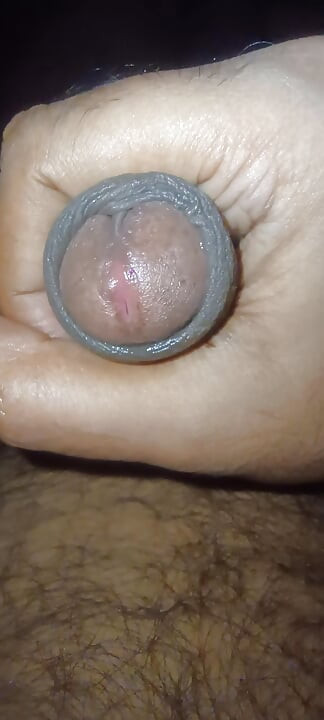 Big thick black cock force jerking precum show