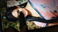 Rubbing oily black cock on beautiful homely actress