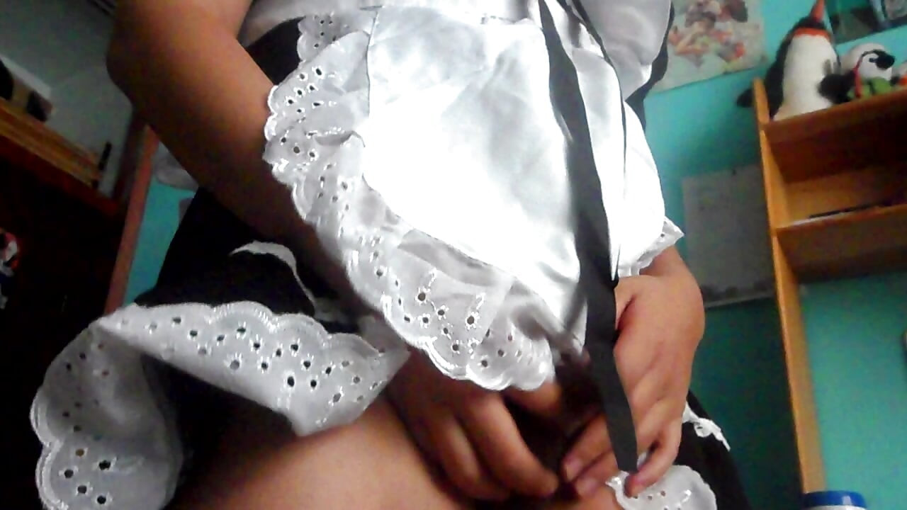 Trans teen in maid dress fuck her big ass