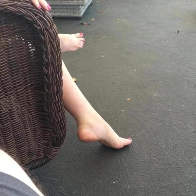 Sister in law flashing her sole to me