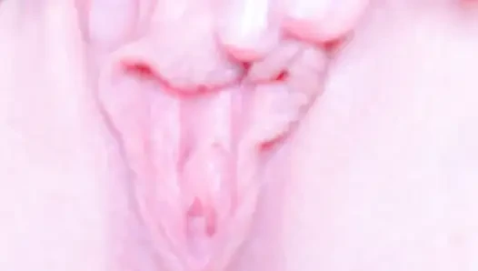 Asian teen girl stretching tight pussy