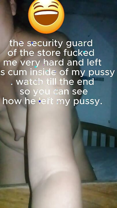 The security guard of the supermarket fucked my wife.