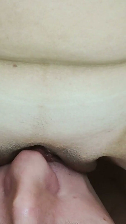 Wet pulsing vulva slides on man's tongue | Clip 1