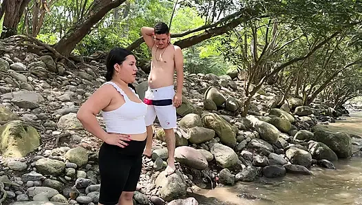 Mysterious magic goblin makes me fuck my big ass stepsister in exchange for letting us out of her magical river