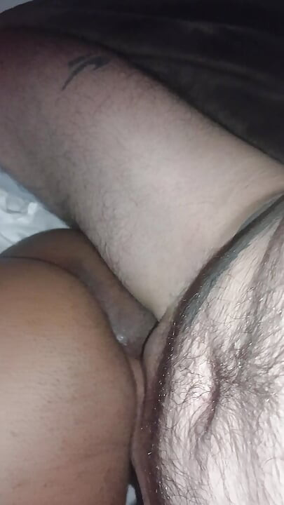 Black mother-in-law gets fucked without a condom, loves to be filled with milk