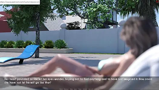 Awam - cewek sam lagi pijat lotion di punggung sophia