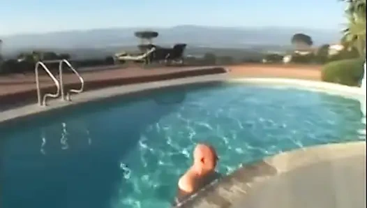 Outdoors foot play near the pool