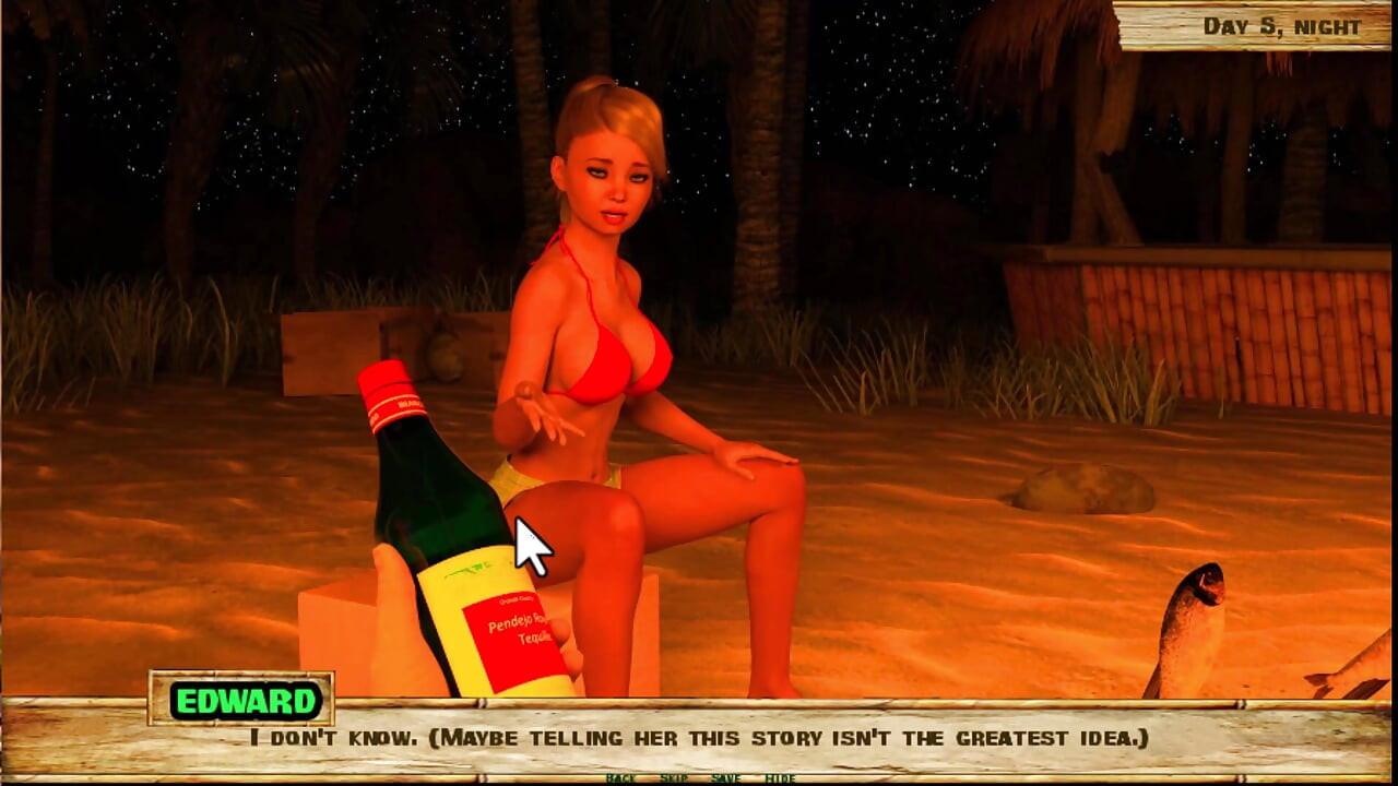 Lewd Island #5 - she really loves sucking cock as if she is a pro