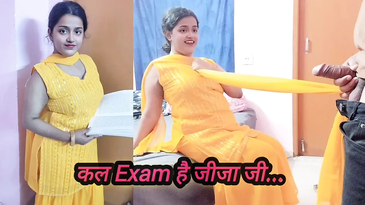 Yello Haldi Lehenga的无辜Sali对考试感到困惑 - Jija给实用婚姻课
