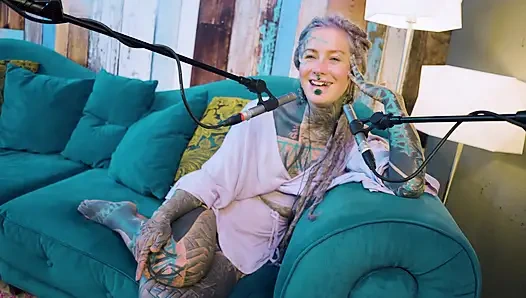 I talk about A - authentic - ASMR - Podcast - Talking - tattoo girl model goth punk dreadlocks