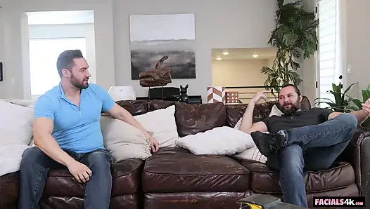 Hot French Maid Gets Spitroasted!