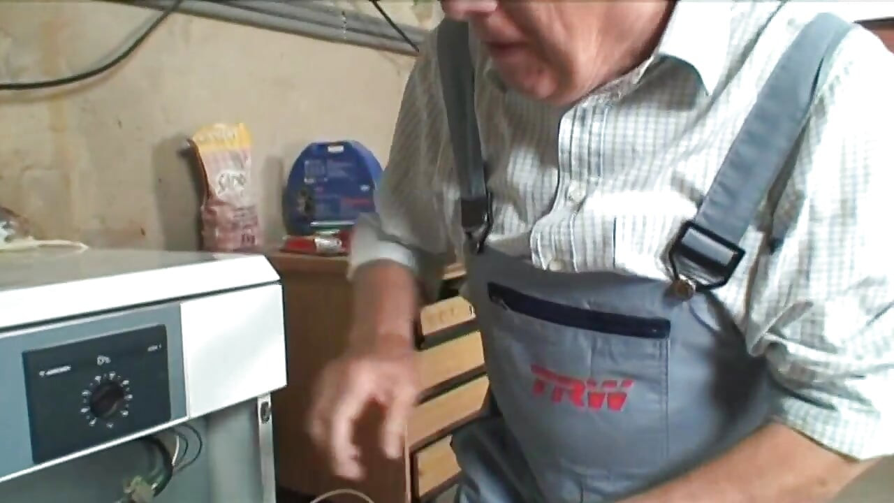 Old pig works overtime to satisfy old wife and sexy teen