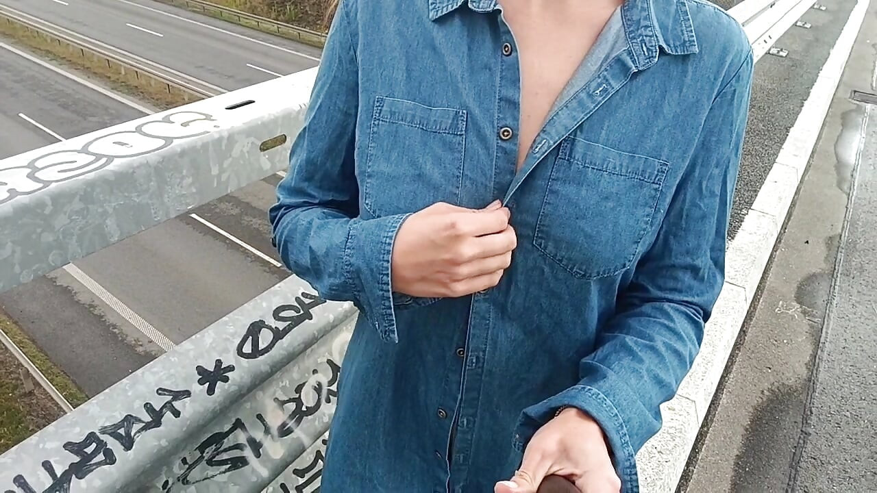 public masturbation completely naked on the street gives the driver happiness