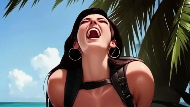 Lactating Lesbians Breastfeed on the Beach