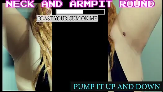 The jerk off to my neck armpits and boobies game jerk it
