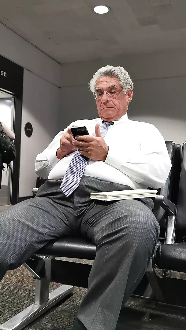 grandpa in airport