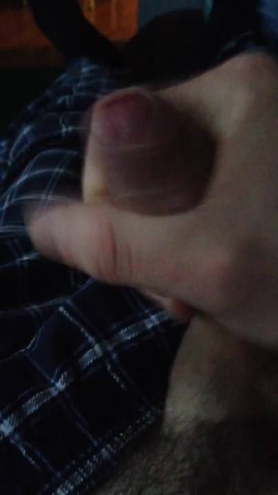 Jerking off my uncut cock
