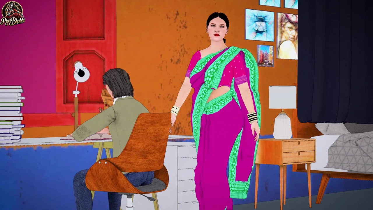 Hot Indian Bhabhi Teaches Kama Sutra to Young Tenant and Gets Her Pussy Fucked Hard – Hindi Sex