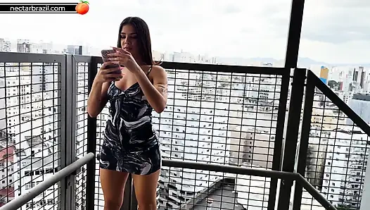 Brunette with the Ass Swallowed My Cock with Her Ass