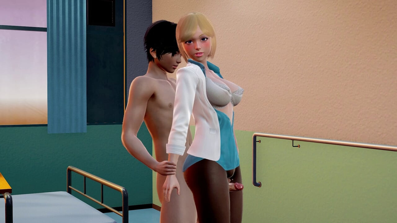 3D Hentai Sexy Nurse Rina in Pantyhose - Thighjob in Nylon, Desk Doggystyle with Close-Up Pussy Views, and POV Anal Creampie