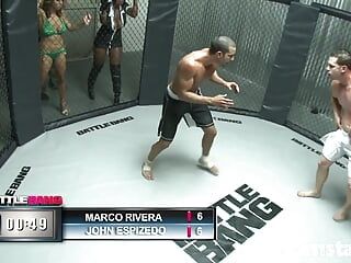 Acțiune cu futai cu pizdă în inelul MMA cu Mulani Rivera