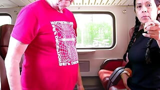 Hot Ride on the Train with Agarabas and Olpr