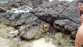 Sex on a Beach - a Baby Bathes in the Ocean in Sperm