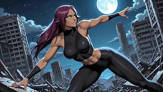 Yoruichi’s Sensual Shadow in Sleek (ai Video)