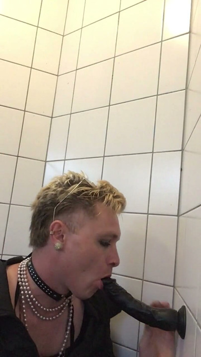 Sissy Jes Brinch public Toilet dildo Fuck | Clip 3