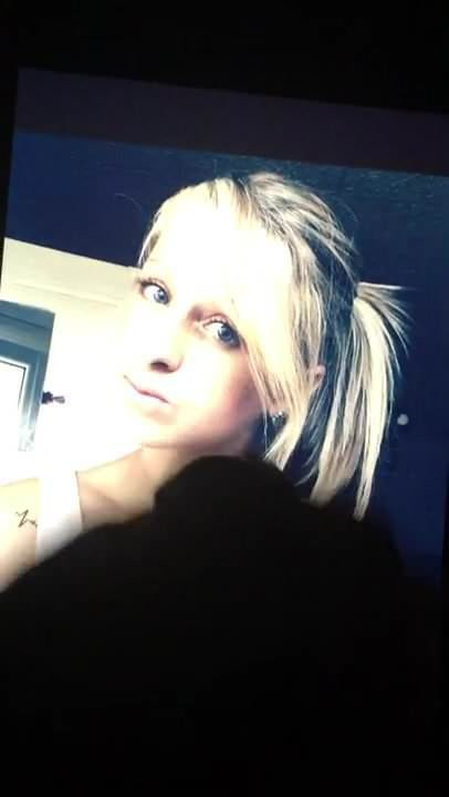 Cum tribute for hot blondie