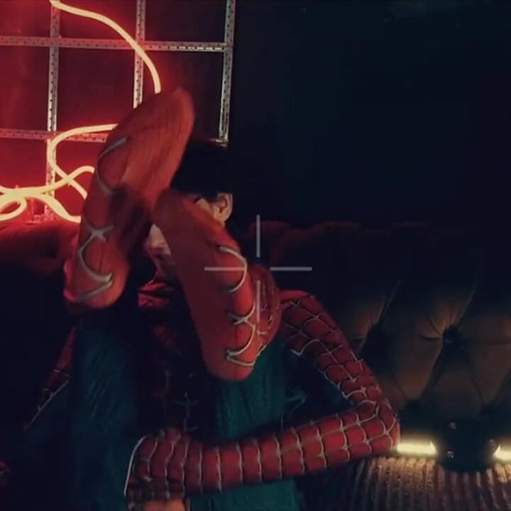 Spider Man Costume. Bottom Boy a Pose. Ass Hole