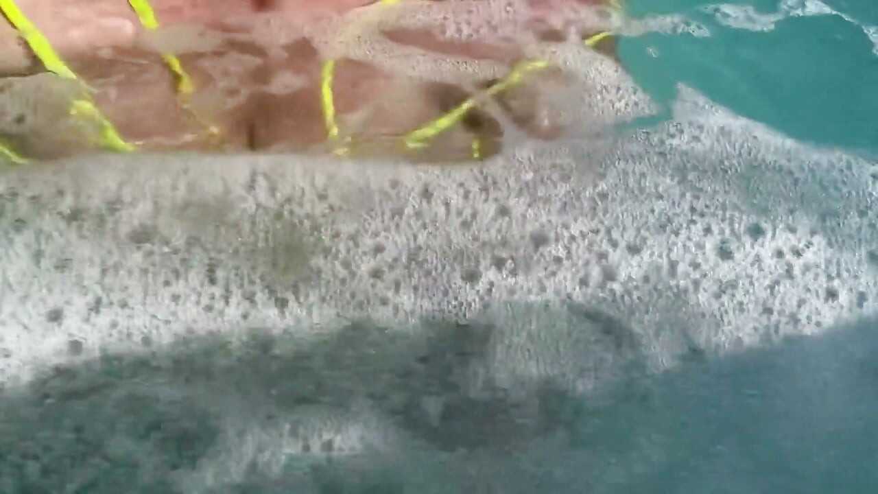 Artemisia Love Flashing Her Perfect Big Tits Underwater and Smoking a Cigarette