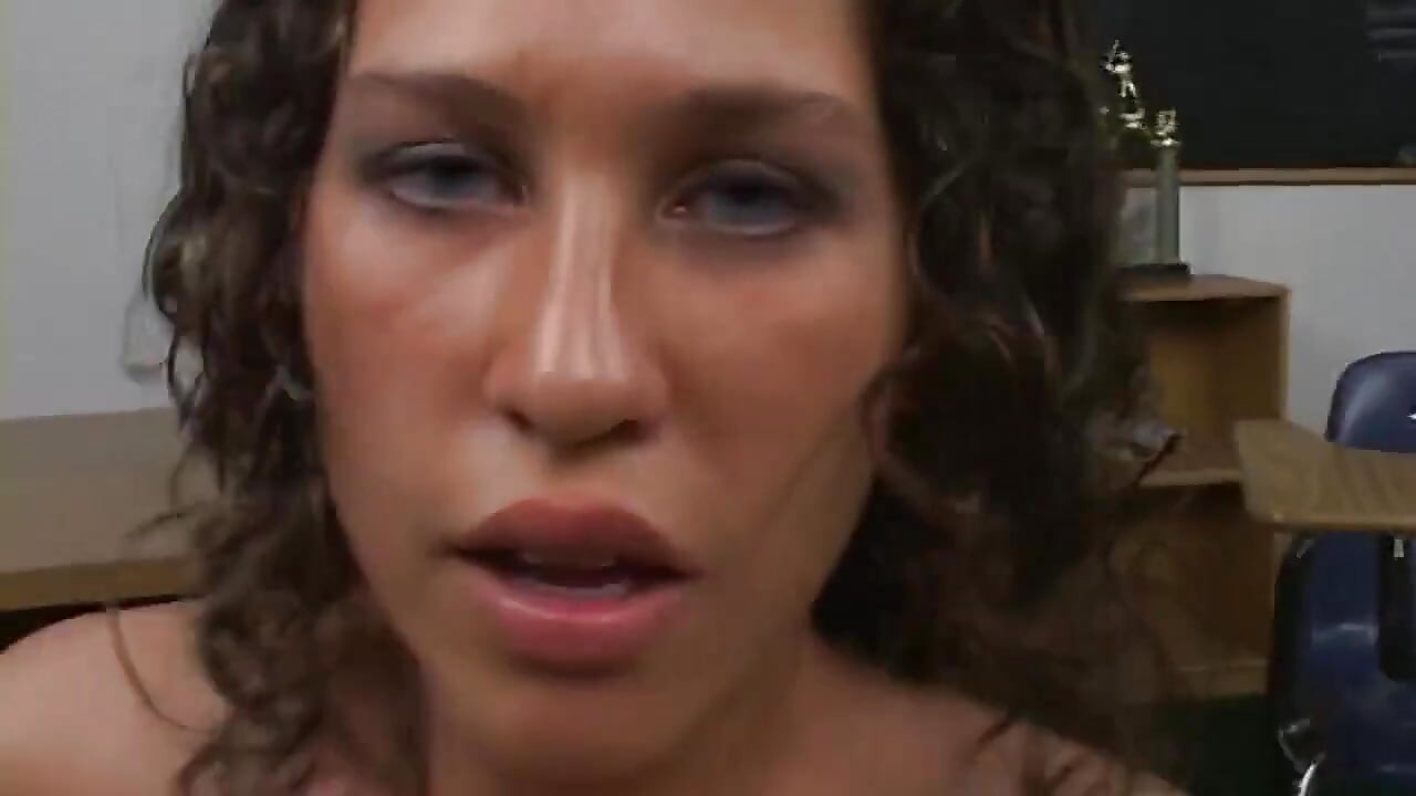 Curly Haired MILF Sucks Cock and Takes Facial