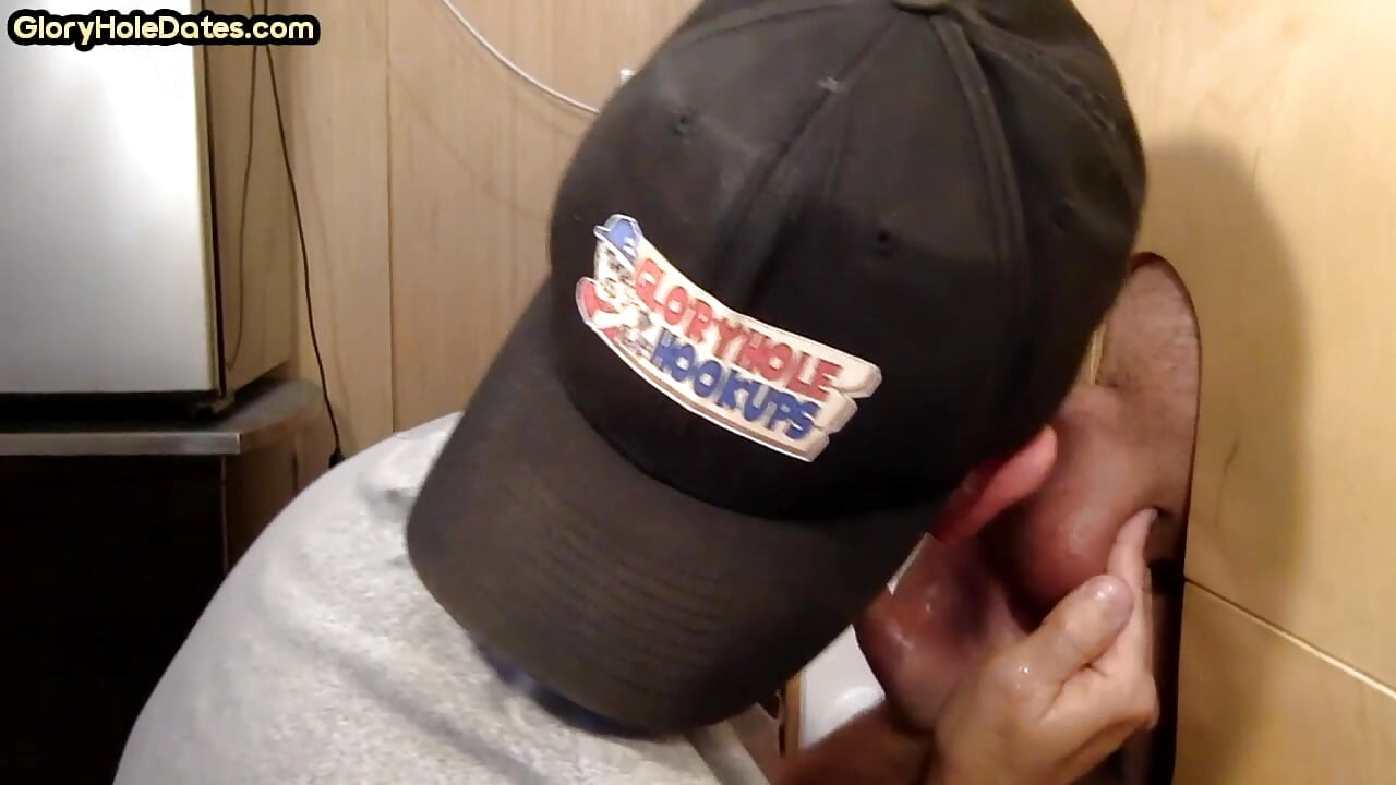Gloryhole old bearded guest cocksucking