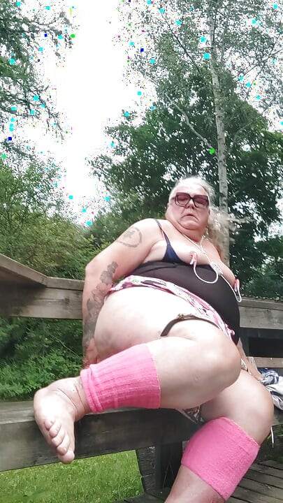 Summer 2026 SEXY CD MASTURBATING OUTDOORS HANGING BALLS FAT BELLY BIG ASS