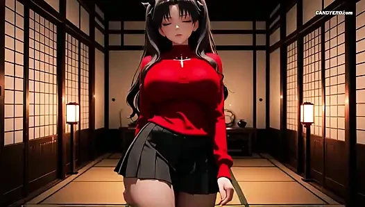 Rin Tohsaka ai üretilen kız: kalede zevk seksi