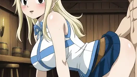 Хвост феи Lucy My Sexy Сводная сестренка дома, Ночь будет долгой и горячей (Семейный секс) аниме хентай мультфильм, японское Наруто