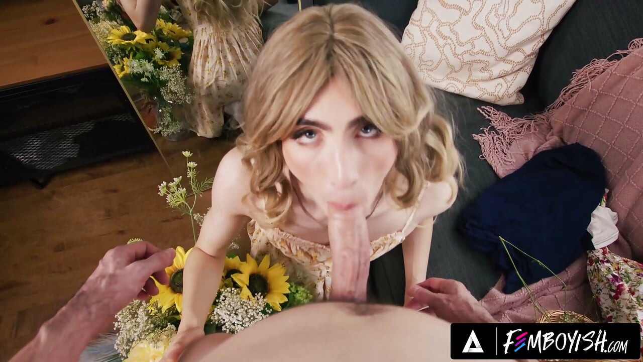 FEMBOYISH - Napaljeni Seb Leblan jebe femboya Jeremy Angela u prekrasnoj ljetnoj haljini
