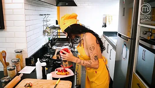 Hot lesbian Latinas cooking - Part 2 - SFW